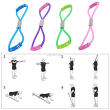 Load image into Gallery viewer, Home Sport Fitness Yoga 8 Shape Pull Rope Tube